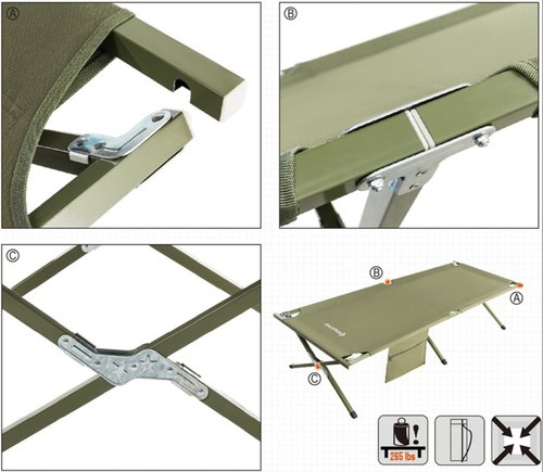 Kingcamp KC3806A Army Man Camping Bed Green