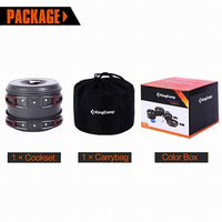 KingCamp KP3912 Hard-Anodized Aluminum Foldable Camping Cookware Set 17PCS