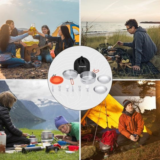 KingCamp KA2008 Adventurer II Cooking Set Silver