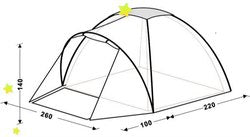 Kingcamp Holiday 4 Tent Blue KT3022