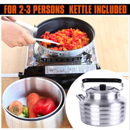 Kingcamp KP3903 Camper 4 Kettles Silver
