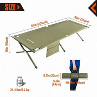 Kingcamp KC3806A Army Man Camping Bed Green