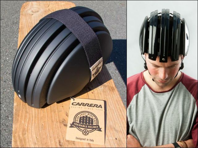 Carrera Foldable Helmat Black Shiny SM 55 58cm
