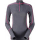 Merino Wool Contrast Stitch Zip Top Ladies