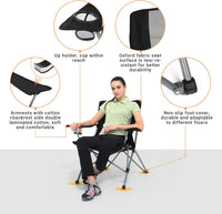 Kingcamp KC3849 Comfort Arm Chair Black Grey
