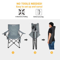 KingCamp KC2216 Lotus B10 Gray Chair