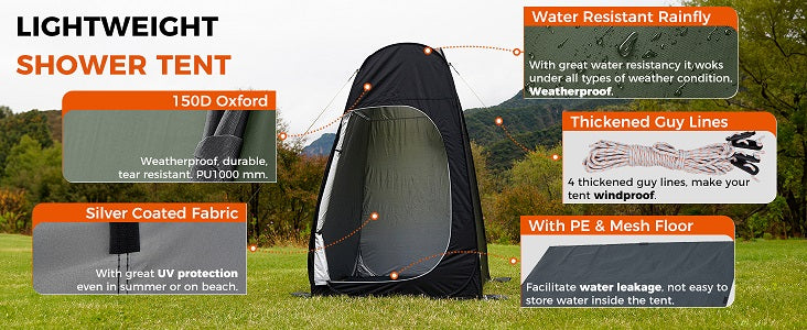 KINGCAMP KT4015 Genova MultiTent OUTDOOR PORTABLE POP UP TENT  BLACK