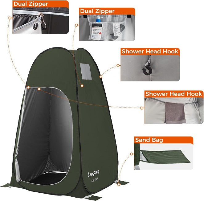 KINGCAMP KT4015 Genova MultiTent OUTDOOR PORTABLE POP UP TENT  BLACK