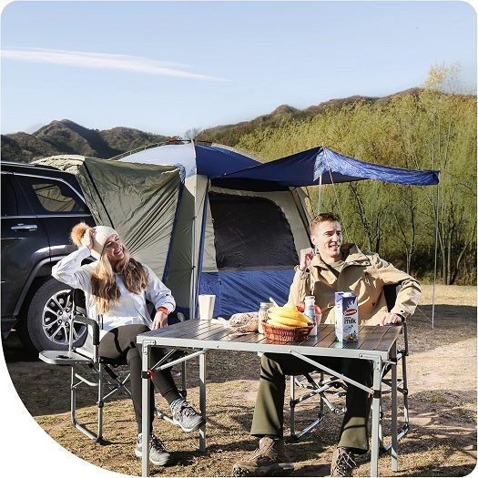 KingCamp KC3866 4 6 Person Aluminum Alloy Table Black