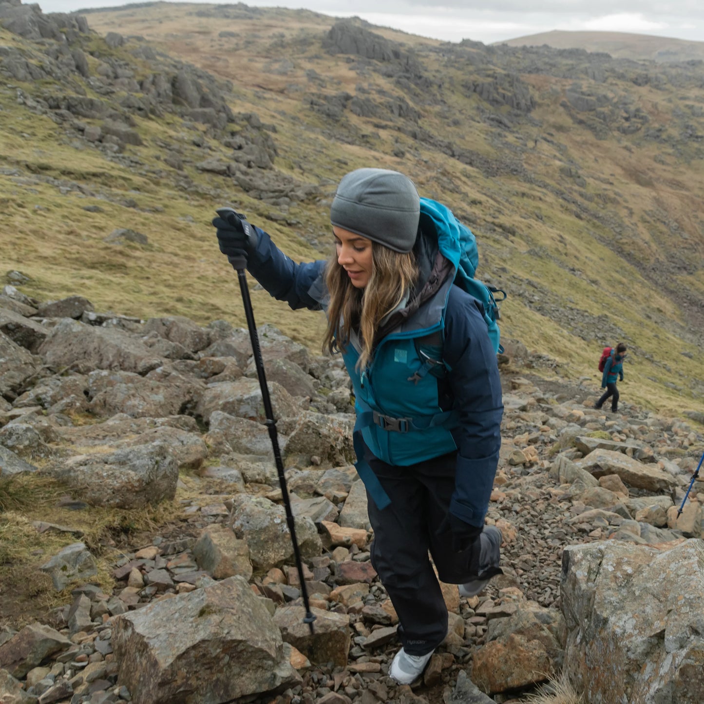 Trekmates Hiker Shock Walking Pole Adjustable AntiShock Black
