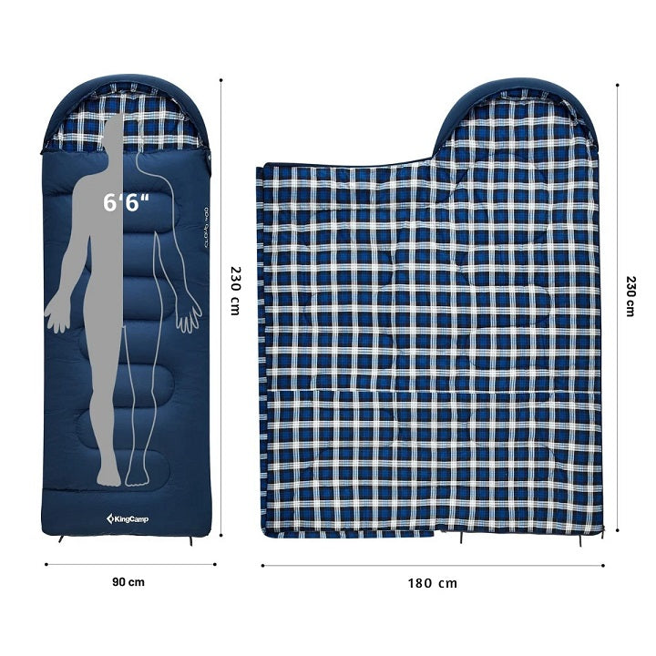 KingCamp KS2211L Cloud 300 Ultra Sleeping Bag Black
