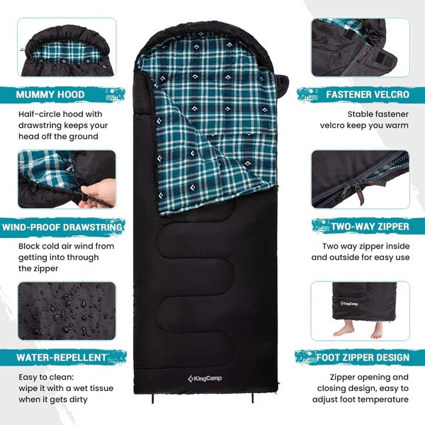 KingCamp KS2211L Cloud 300 Ultra Sleeping Bag Black