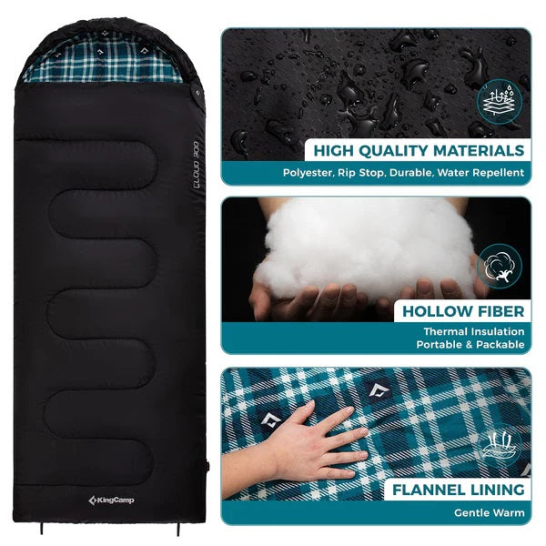 KingCamp KS2211L Cloud 300 Ultra Sleeping Bag Black